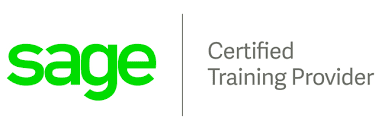Sage logo with 'Certified Training Provider' text, green and black colors.